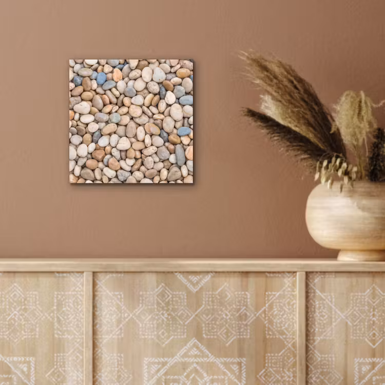 Kiezelstenen - Natuur - Textuur - Beige - Grijs aluminium wit klein -sfeer4
