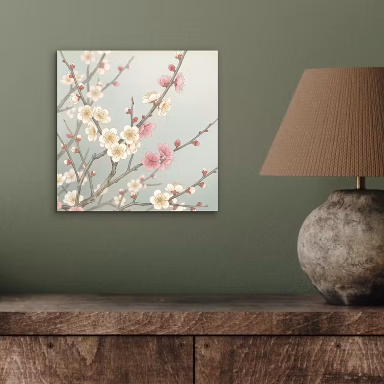 Kersen - Bloesem - Groen aluminium wit klein -sfeer2