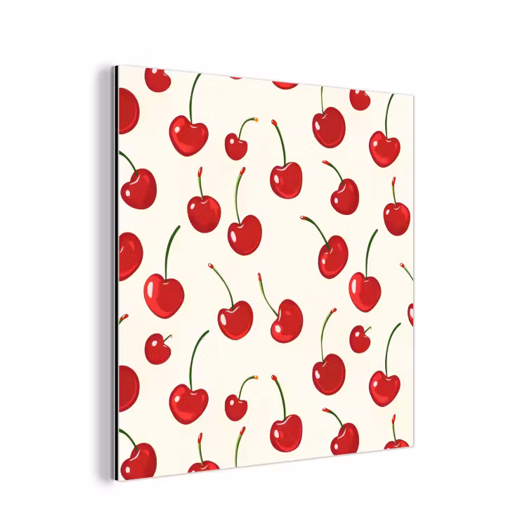 Kersen - Minimalistisch - Rood aluminium wit klein 46 -3d