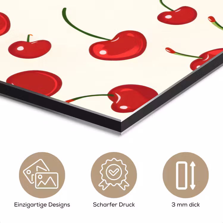 Kersen - Minimalistisch - Rood aluminium wit klein 46 -closeup_DE