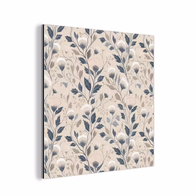Klassiek - Botanisch - Kleurrijk aluminium wit klein 46 -3d