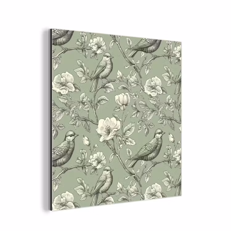 Klassiek - Botanisch - Groen aluminium wit klein 46 -3d