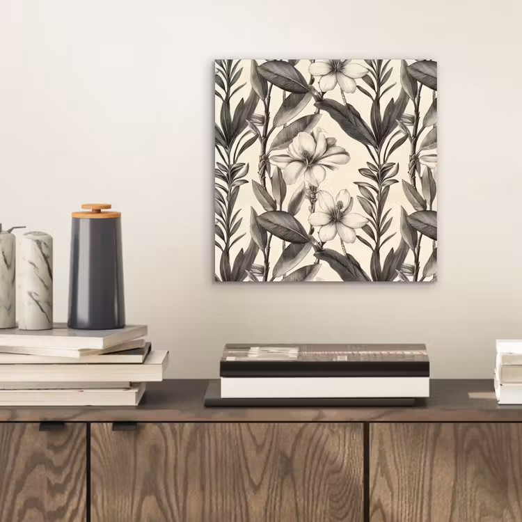 Klassiek - Botanisch - Zwart - Beige aluminium wit klein 46 -sfeer1