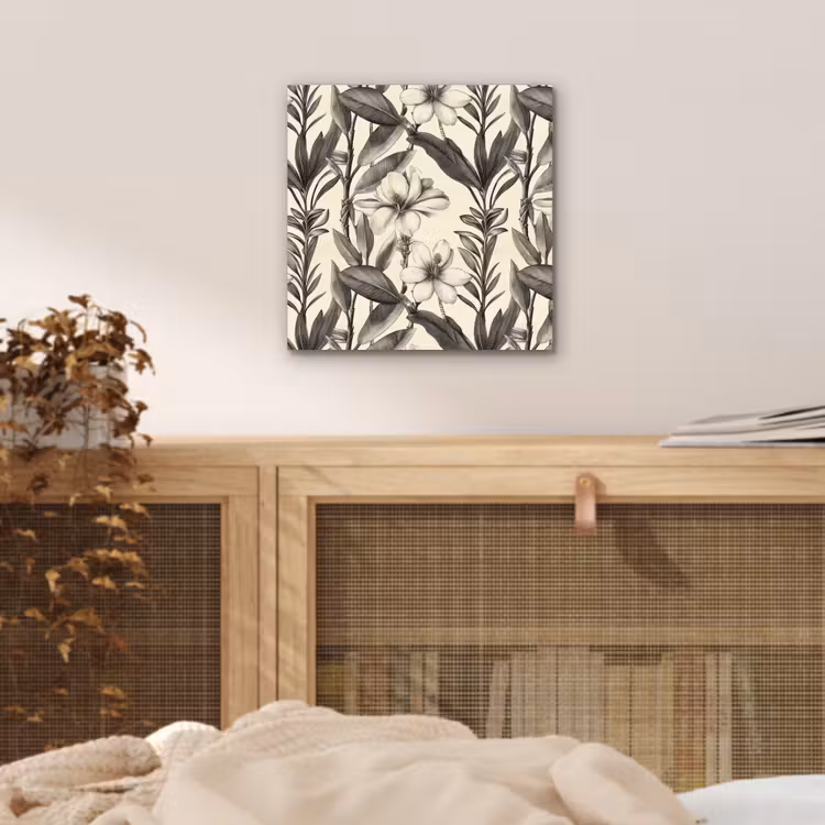 Klassiek - Botanisch - Zwart - Beige aluminium wit klein 46 -sfeer3