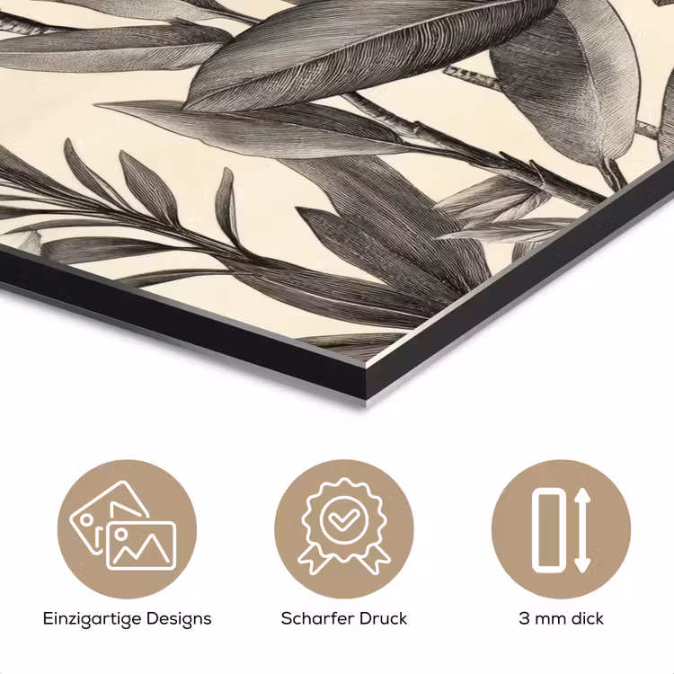 Klassiek - Botanisch - Zwart - Beige aluminium wit klein 46 -closeup_DE