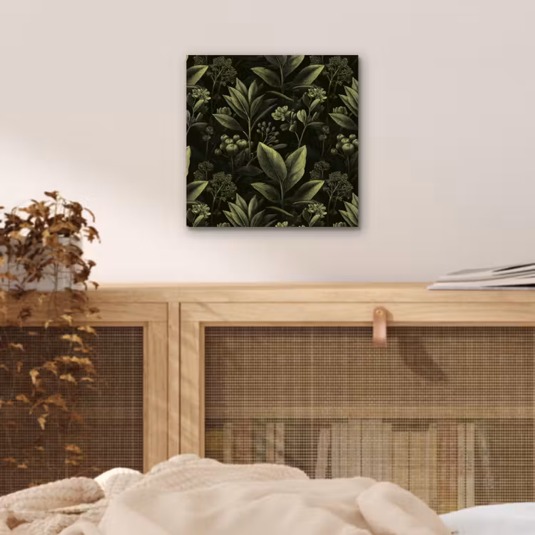 Klassiek - Donker - Botanisch - Planten aluminium wit klein 46 -sfeer3