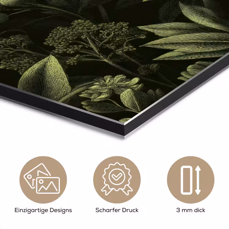 Klassiek - Donker - Botanisch - Planten aluminium wit klein 46 -closeup_DE