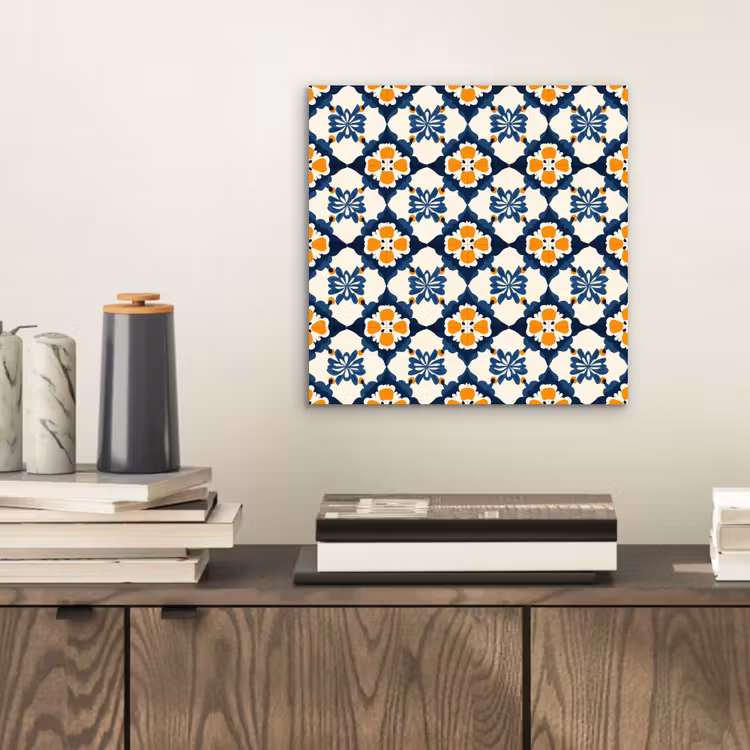 Klassiek - Geometrisch - Blauw aluminium wit klein 46 -sfeer1