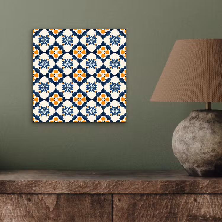 Klassiek - Geometrisch - Blauw aluminium wit klein 46 -sfeer2