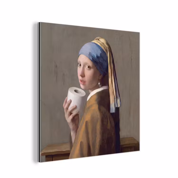 Klassiek - Humor - Kleurrijk aluminium wit klein -3d