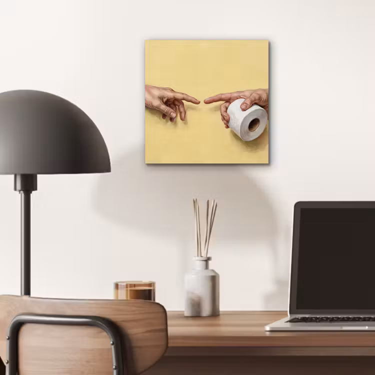 Klassiek - Kunst - Humor aluminium wit klein -sfeer5