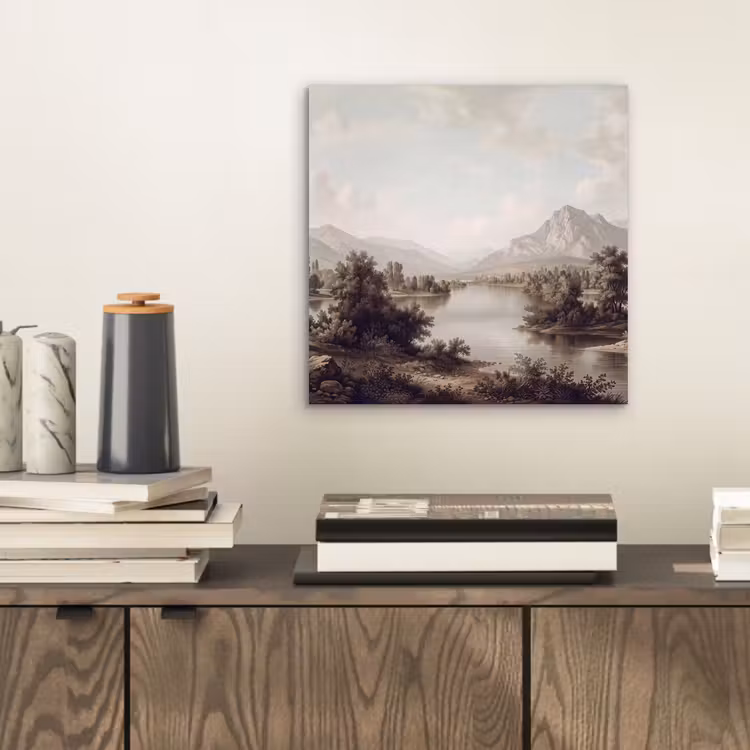 Klassiek - Landschap - Sereen aluminium wit klein -sfeer1