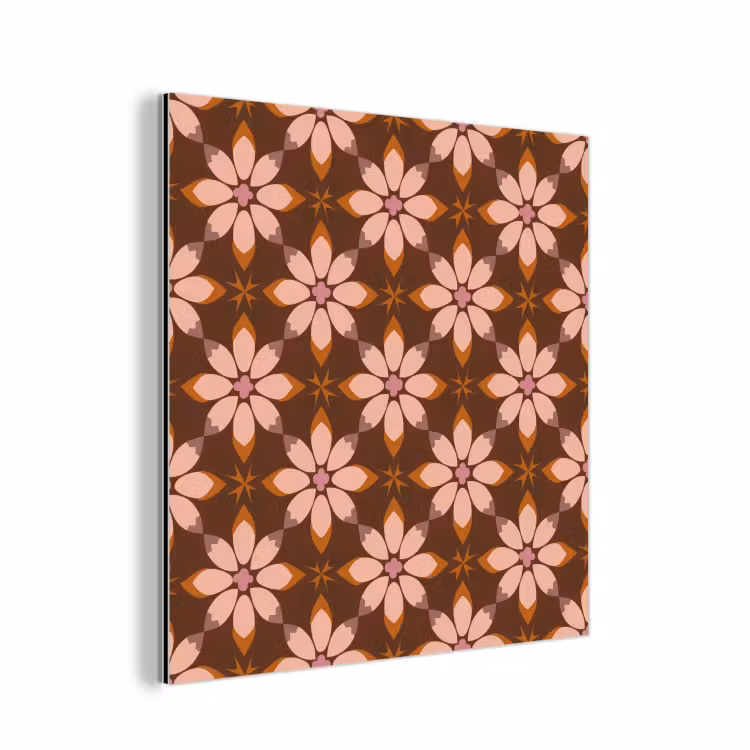 Klassiek - Retro - Bruin aluminium wit klein 46 -3d