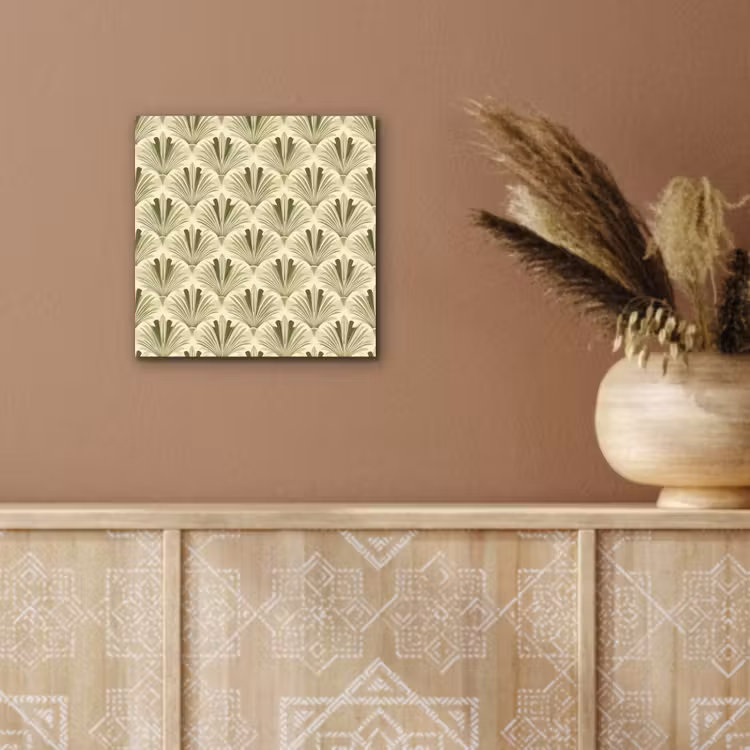 Klassiek - Waaier - Groen aluminium wit klein 46 -sfeer4