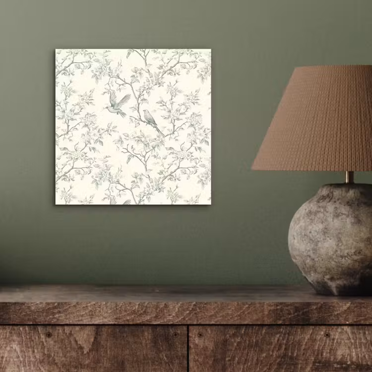 Klassiek - Vogels - Groen aluminium wit klein 46 -sfeer2