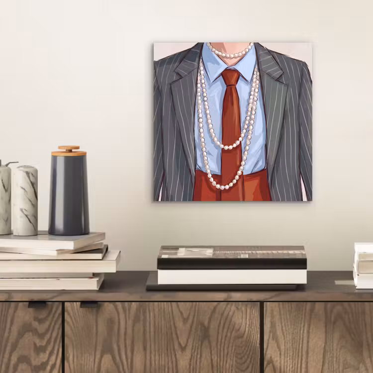 Kleding - Strik - Parels - Klassiek - Mode aluminium wit klein -sfeer1