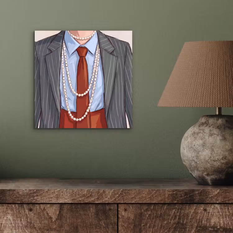 Kleding - Strik - Parels - Klassiek - Mode aluminium wit klein -sfeer2