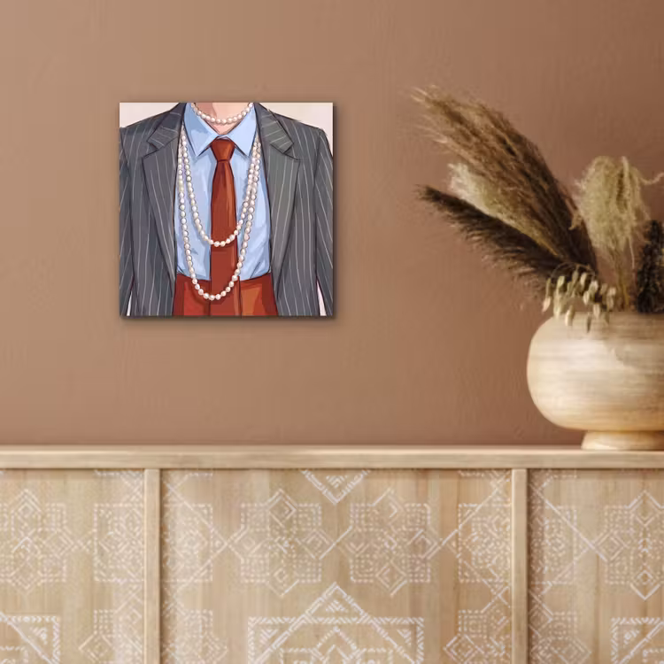 Kleding - Strik - Parels - Klassiek - Mode aluminium wit klein -sfeer4