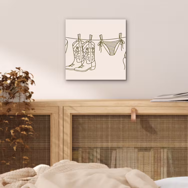 Kleding - Waslijn - Zomer - Lijntekening - Groen aluminium wit klein -sfeer3
