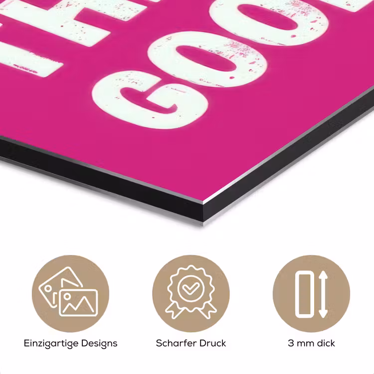 Focus on the good - Roze - Simple aluminium wit klein -closeup_DE