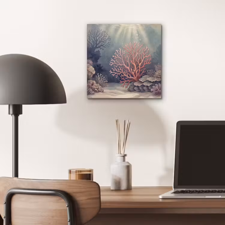 Koraal - Onderwater - Natuur - Roze aluminium wit klein -sfeer5