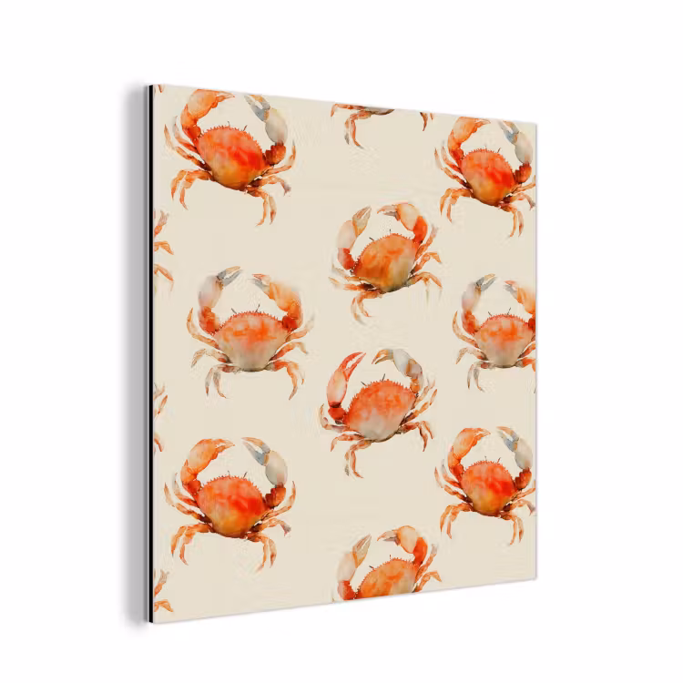 Krabben - Patroon - Oranje aluminium wit klein 46 -3d