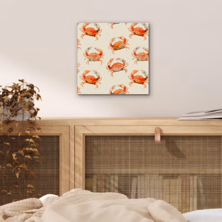 Krabben - Patroon - Oranje aluminium wit klein 46 -sfeer3