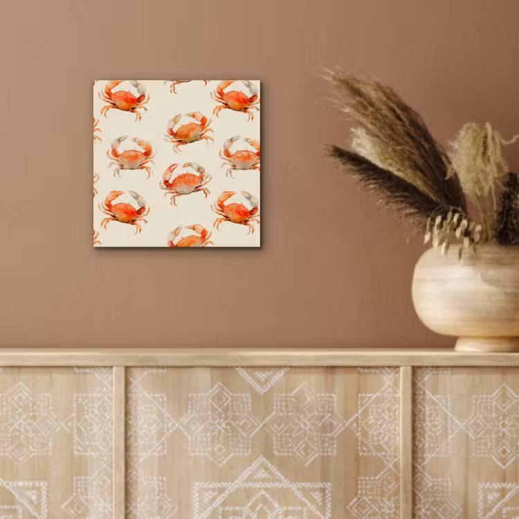 Krabben - Patroon - Oranje aluminium wit klein 46 -sfeer4