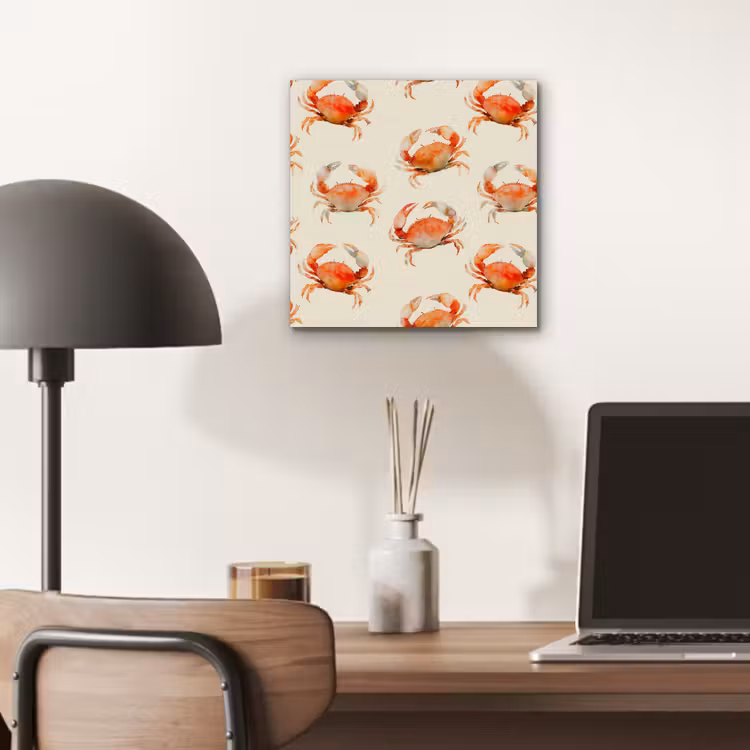Krabben - Patroon - Oranje aluminium wit klein 46 -sfeer5