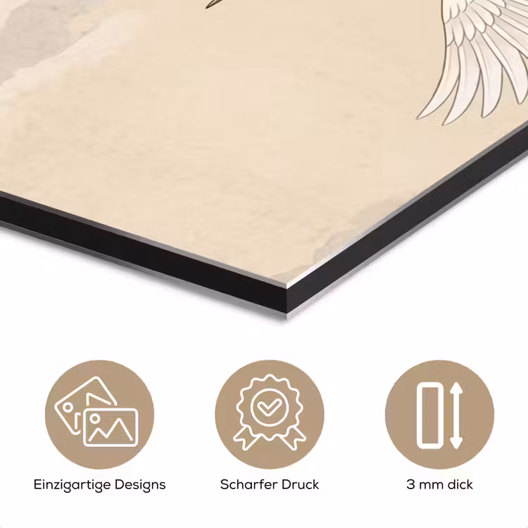 Kraanvogels - Bloesem - Beige aluminium wit klein -closeup_DE