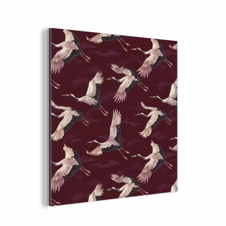 Kraanvogels - Klassiek - Bordeaux aluminium wit klein 46 -3d