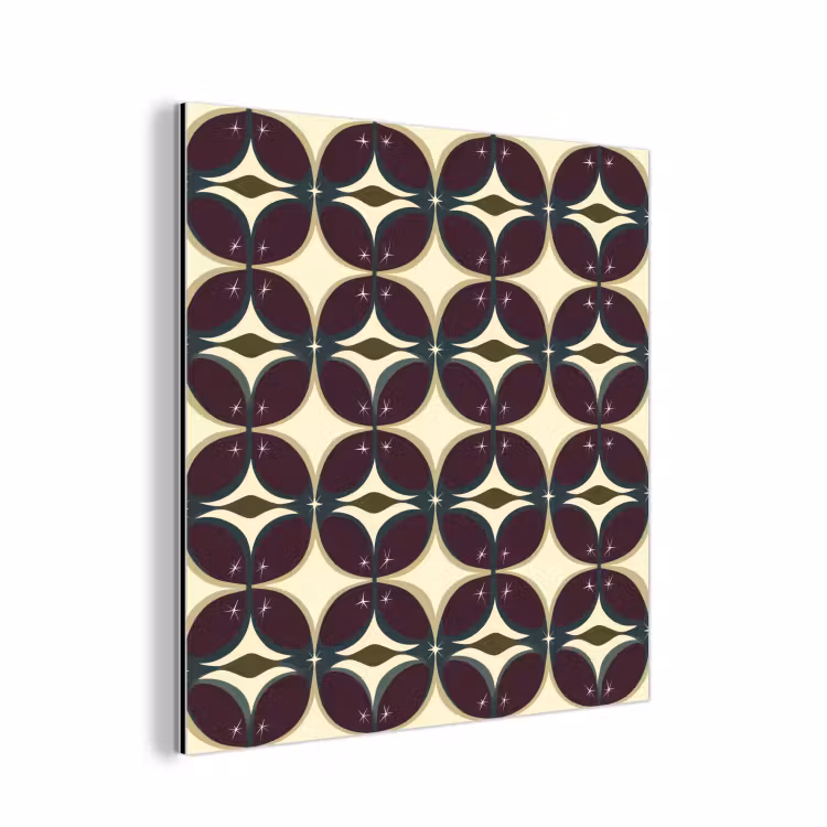 Cirkel - Retro - Kleurrijk aluminium wit klein 46 -3d