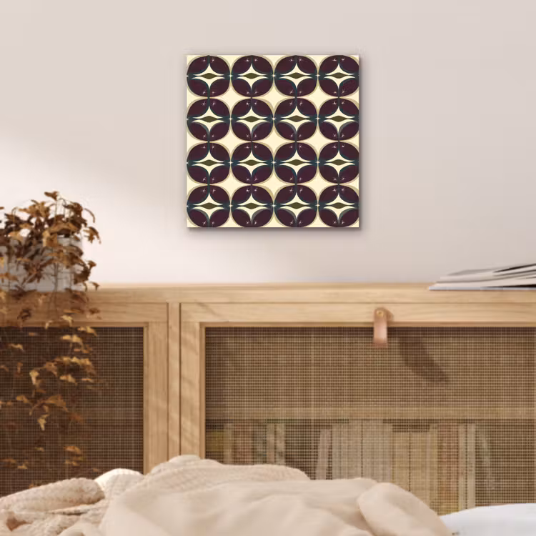 Cirkel - Retro - Kleurrijk aluminium wit klein 46 -sfeer3