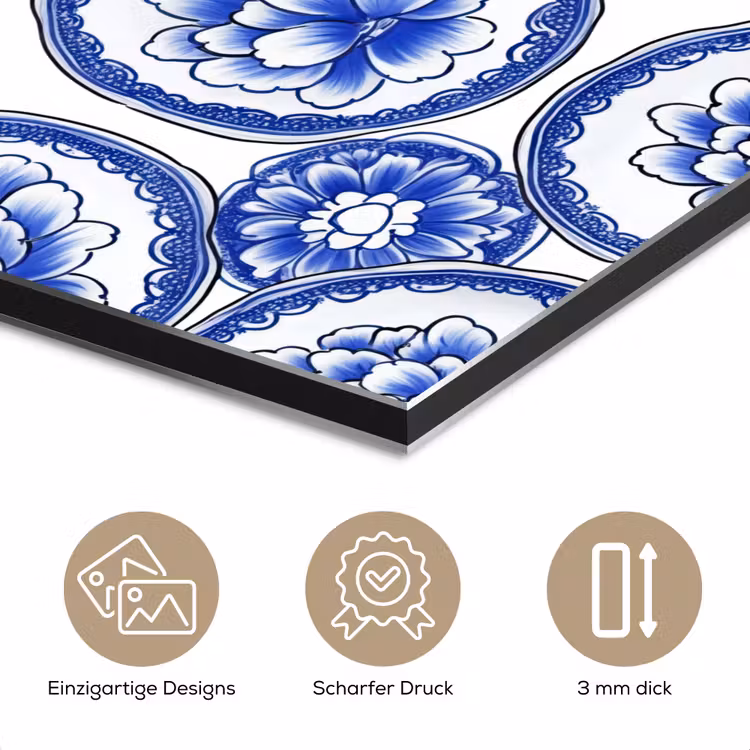 Cirkels - Bloemen - Blauw aluminium wit klein 46 -closeup_DE
