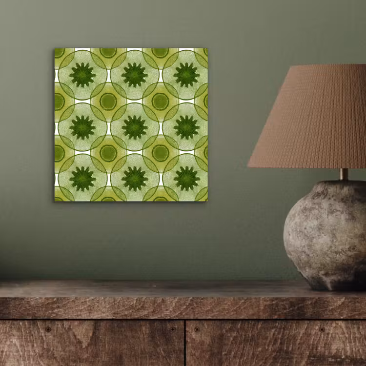Cirkels - Patroon - Groen aluminium wit klein 46 -sfeer2