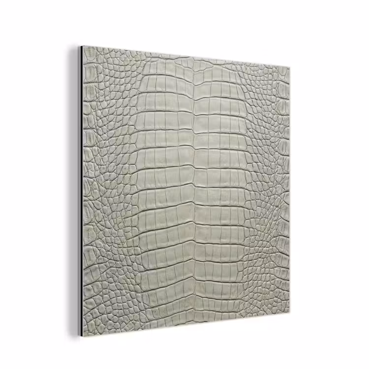 Krokodillenleer - Schubben - Groen aluminium wit klein -3d