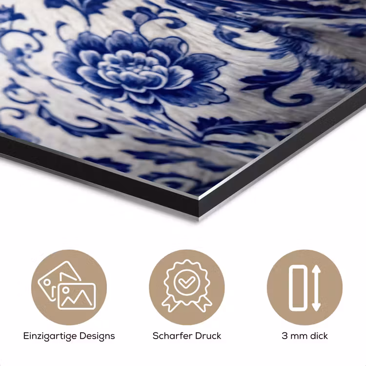Koe - Delfts - Blauw - Artistiek aluminium wit klein -closeup_DE