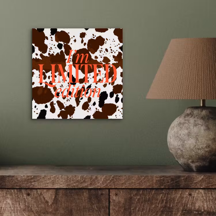 Koeienprint - Limited edition - Rood aluminium wit klein -sfeer2