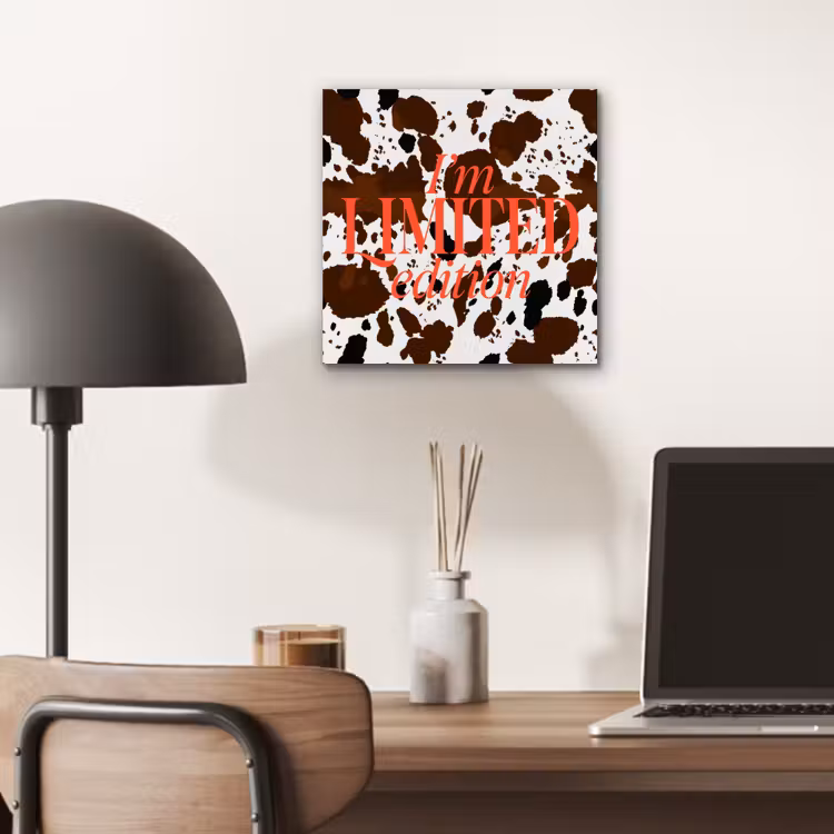 Koeienprint - Limited edition - Rood aluminium wit klein -sfeer5