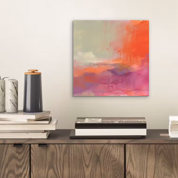 Kunst - Vloeiend - Overgangen - Oranje aluminium wit klein -sfeer1