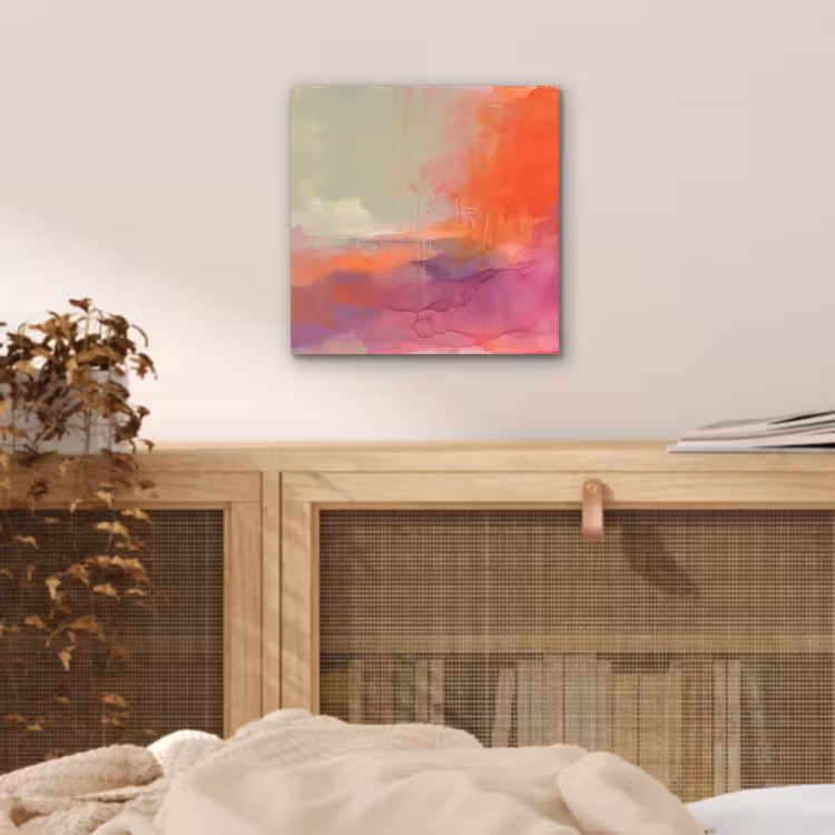 Kunst - Vloeiend - Overgangen - Oranje aluminium wit klein -sfeer3