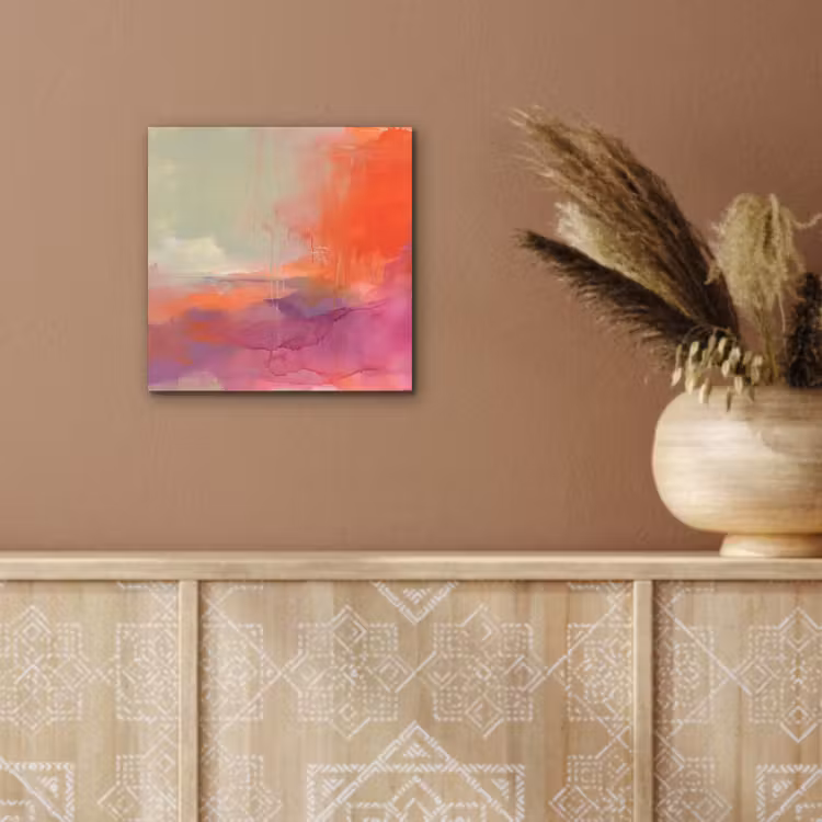 Kunst - Vloeiend - Overgangen - Oranje aluminium wit klein -sfeer4