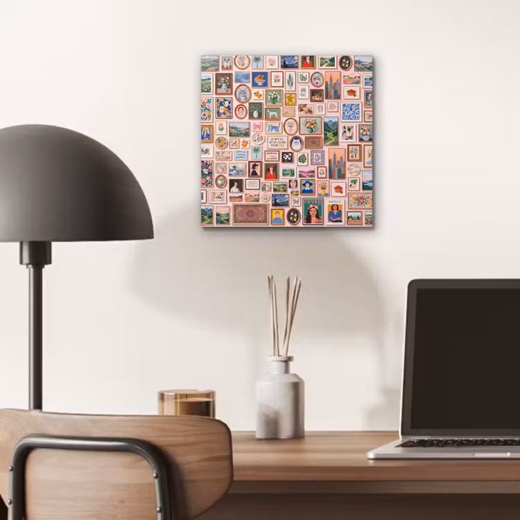 Kunst - Collectie - Decoratie - Modern - Kleurrijk aluminium wit klein -sfeer5