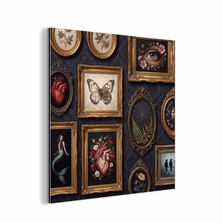 Kunst - Collectie - Vintage - Klassiek - Donker aluminium wit klein -3d