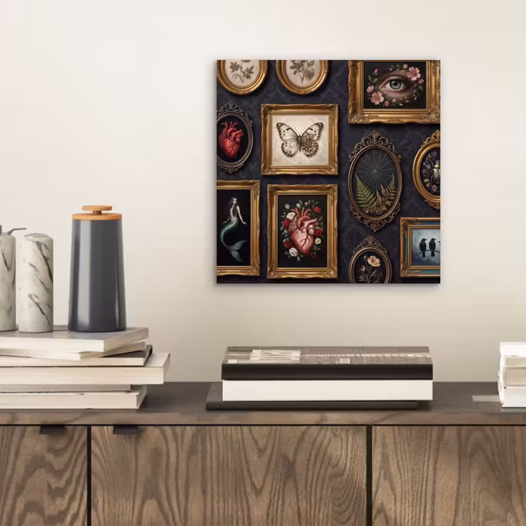 Kunst - Collectie - Vintage - Klassiek - Donker aluminium wit klein -sfeer1