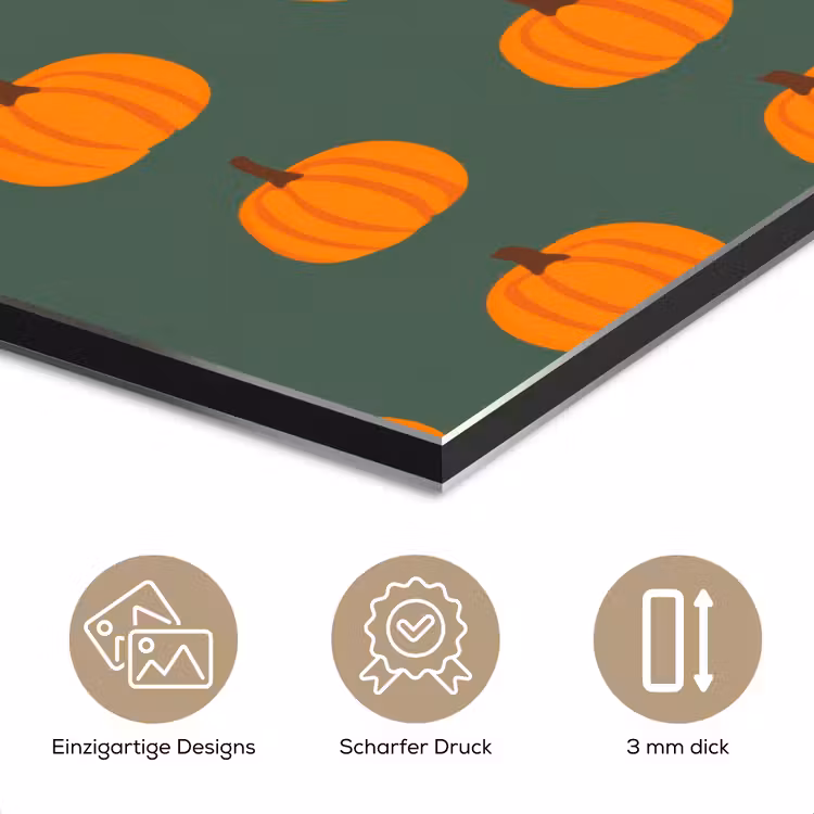 Pompoen - Patroon - Oranje aluminium wit klein 46 -closeup_DE