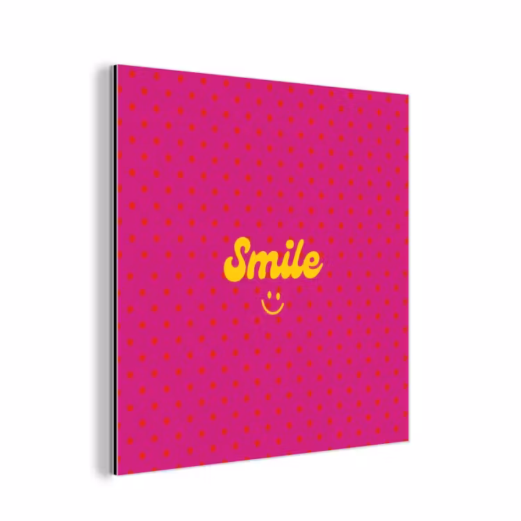 Smile - Stippen - Roze aluminium wit klein -3d