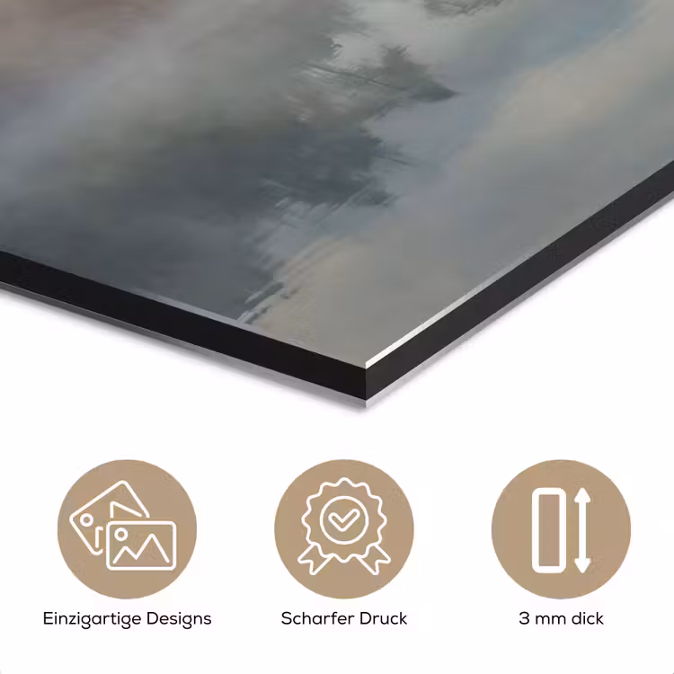 Landschap - Bergen - Mist - Water - Natuur aluminium wit klein -closeup_DE