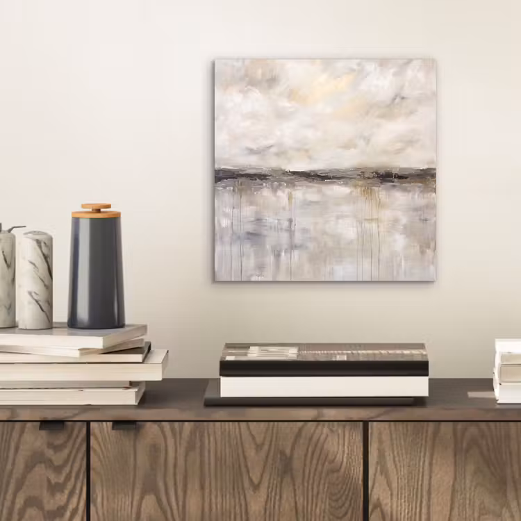 Landschap - Horizon - Natuur - Abstract - Neutraal aluminium wit klein -sfeer1