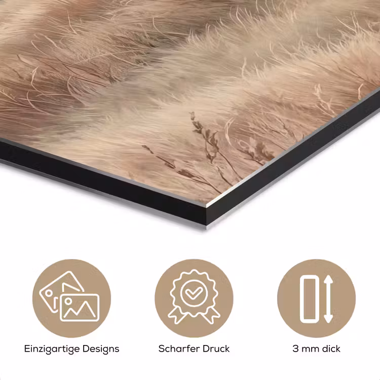 Landschap - Minimalistisch - Beige aluminium wit klein -closeup_DE